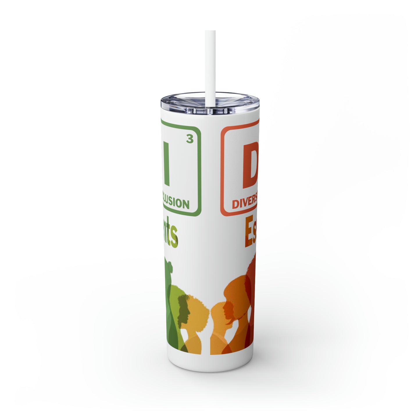 DEI Skinny Tumbler with Straw, 20oz