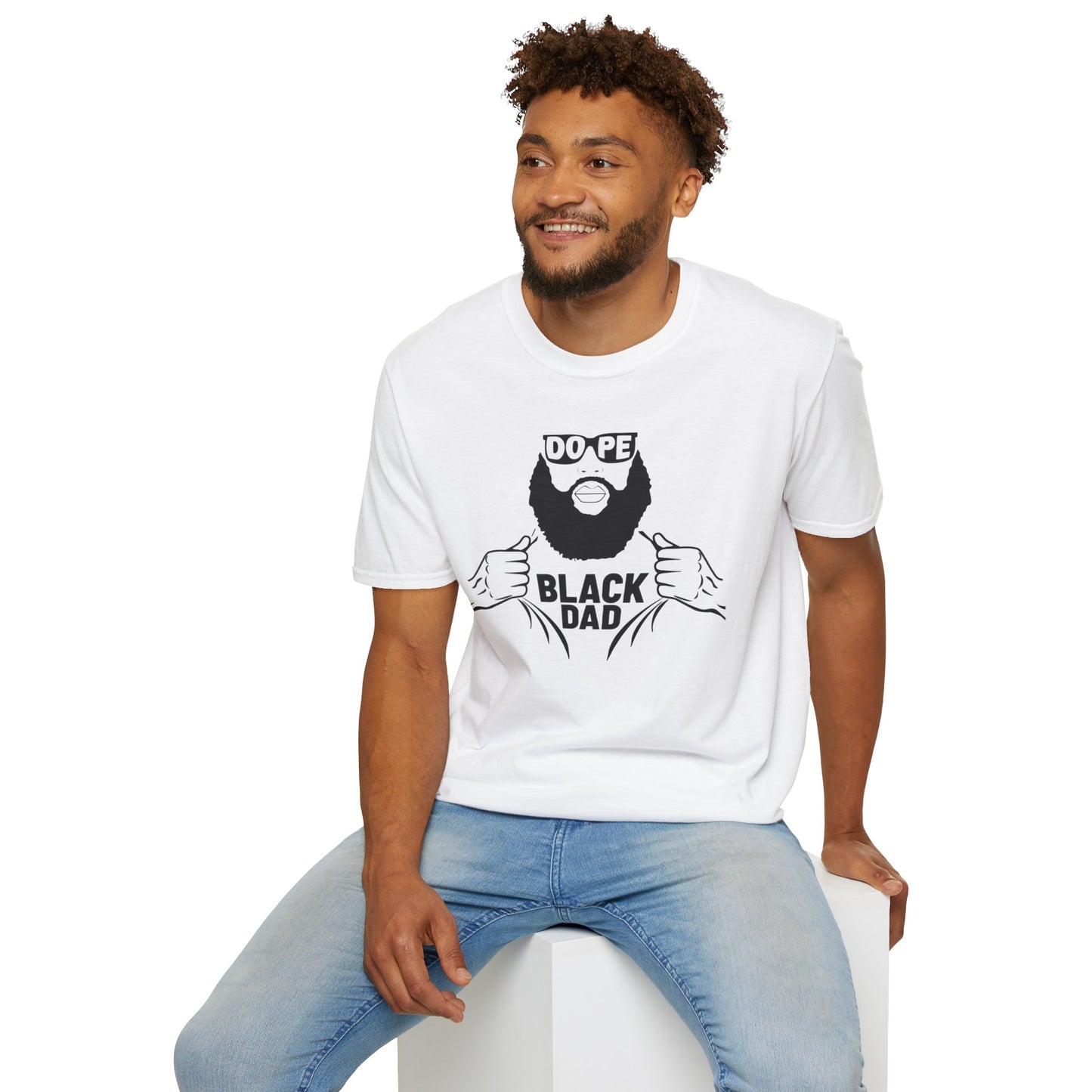 Dope Black Dad Softstyle T-Shirt