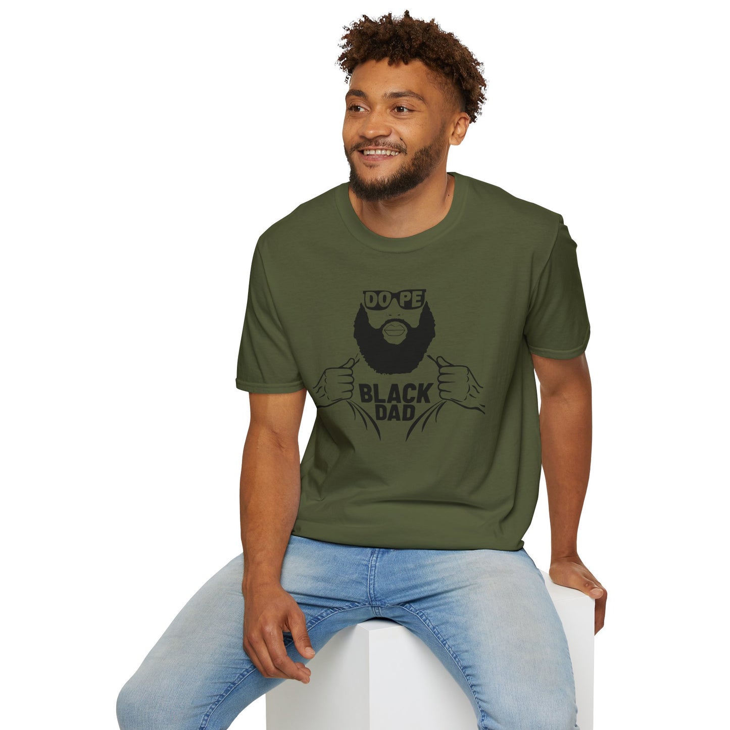 Dope Black Dad Softstyle T-Shirt