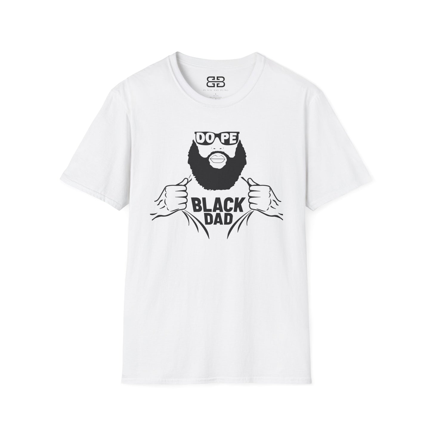 Dope Black Dad Softstyle T-Shirt