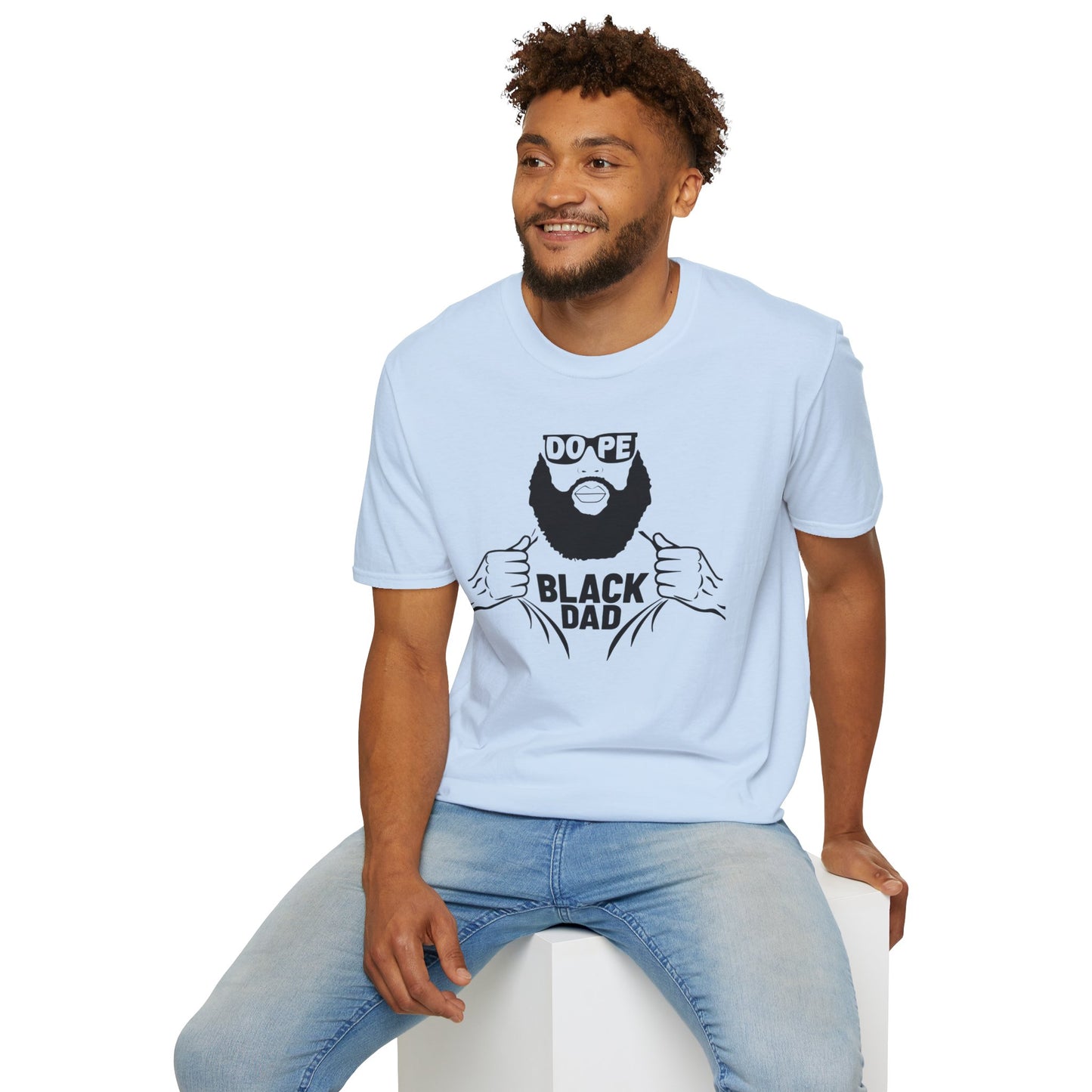 Dope Black Dad Softstyle T-Shirt